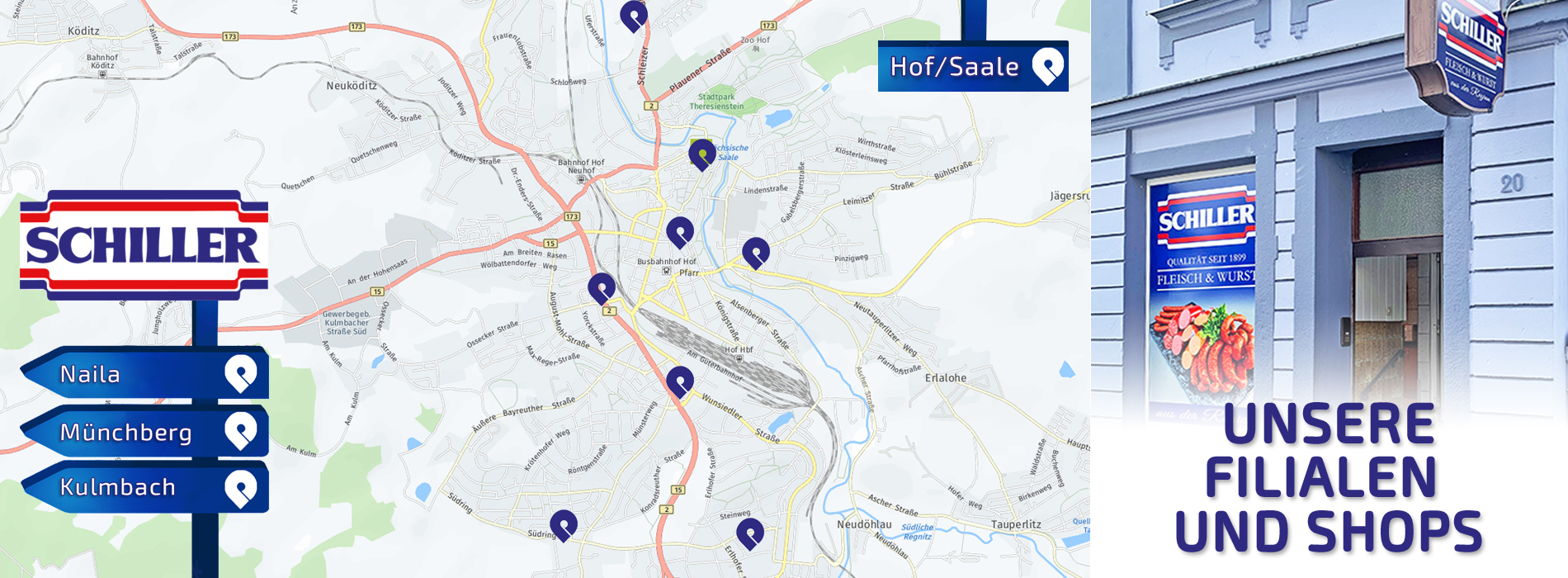 metzgerei schiller hof Slide-Karte-Filialen-Hof+Umgebung_2025 Metzgerei Schiller Karte Filialen Hof+Umgebung