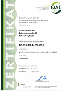 Zertifikat Rindfleischetikettierung Filialen 2014-1