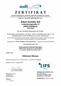 IFS Zertifikat 2015